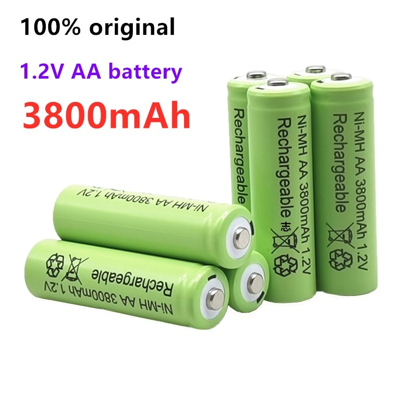 Batterie rechargeable de AA 100% mAh 3800 V 1.2 mAh Ni-MH 3800 V 2A, 1.2 Original