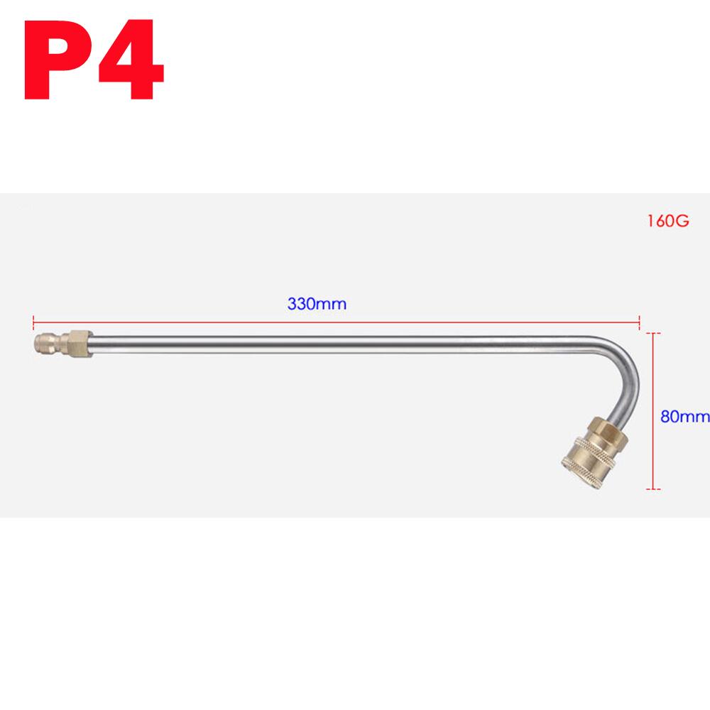 Pressure Washer Extension Wand With 1/4" Quick Connector Lance Spear With Curved Head Rod: P4