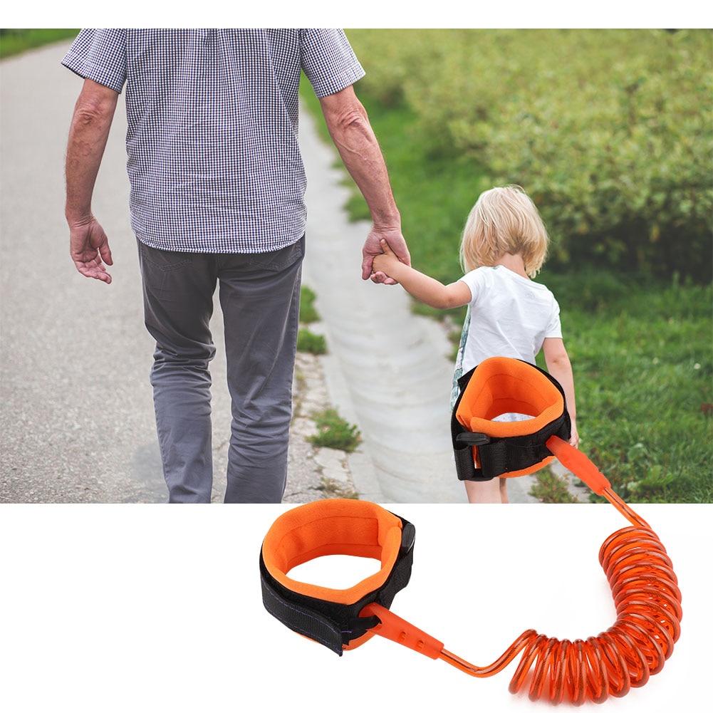 1.5 M Kids Safety Harness Verstelbare Kinderen Leash Anti-verloren Pols Link Trekkabel Loopstoeltje Polsband