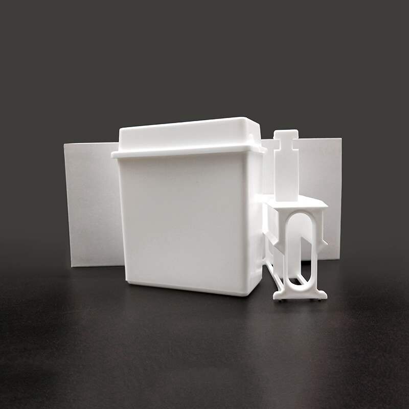 Lab White Plastic 24 Positions Slide Staining Jar Frame Box Rack Stand