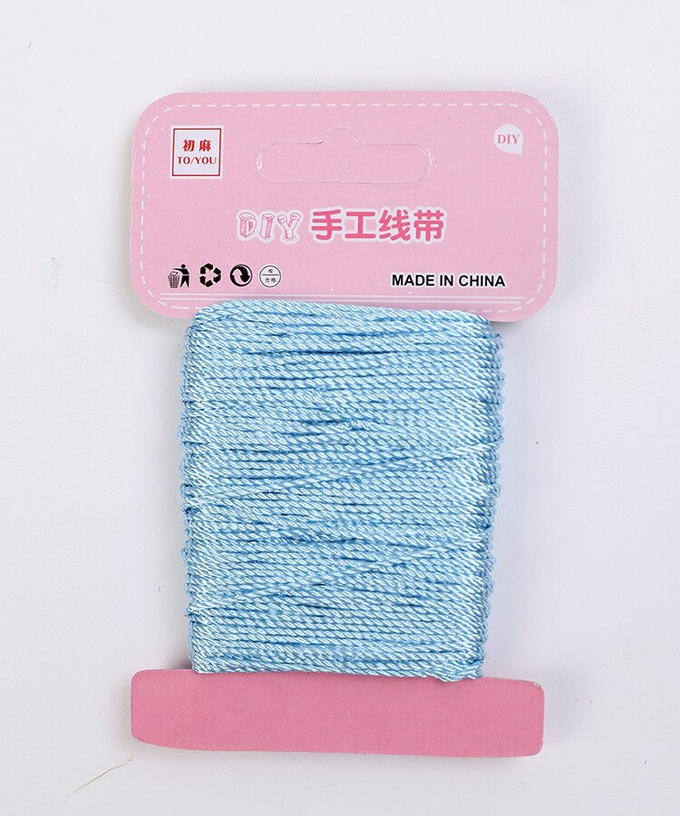 1.5mmx20m Hand knitting Jute Rope for Handcraft Supplies Packaging Stuff Bouquet wrapping: 08  Light blue