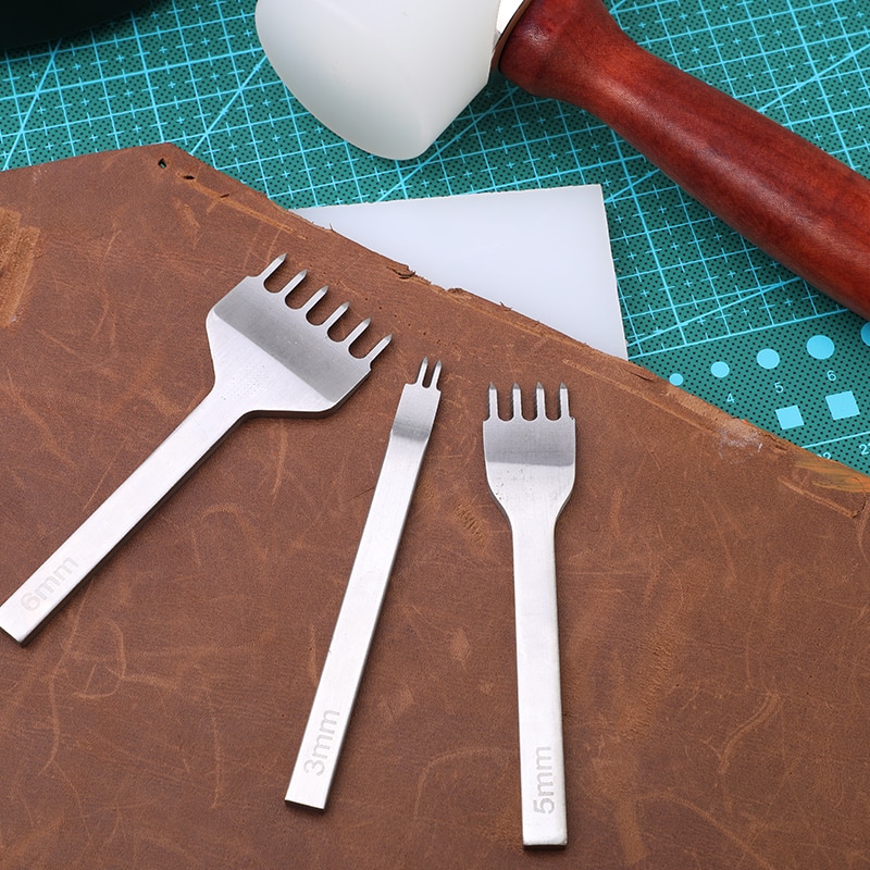 KAOBUY DIY Leather Carving Stamp Tools Set DIY Manual Leather Craft Stamps Art Pattern Leather Stamping Printing Tools Set