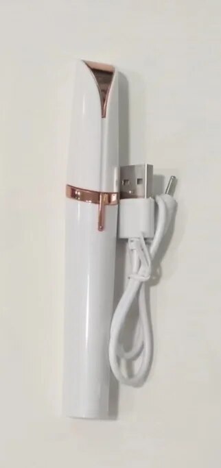 Elektrische Wenkbrauw Trimmer Vrouwen Scheerapparaat Mini Draagbare Haar Remover Wenkbrauw Shaper Scheerapparaat Lichaam Gezicht Scheren Machine Beauty Tool: WHITE