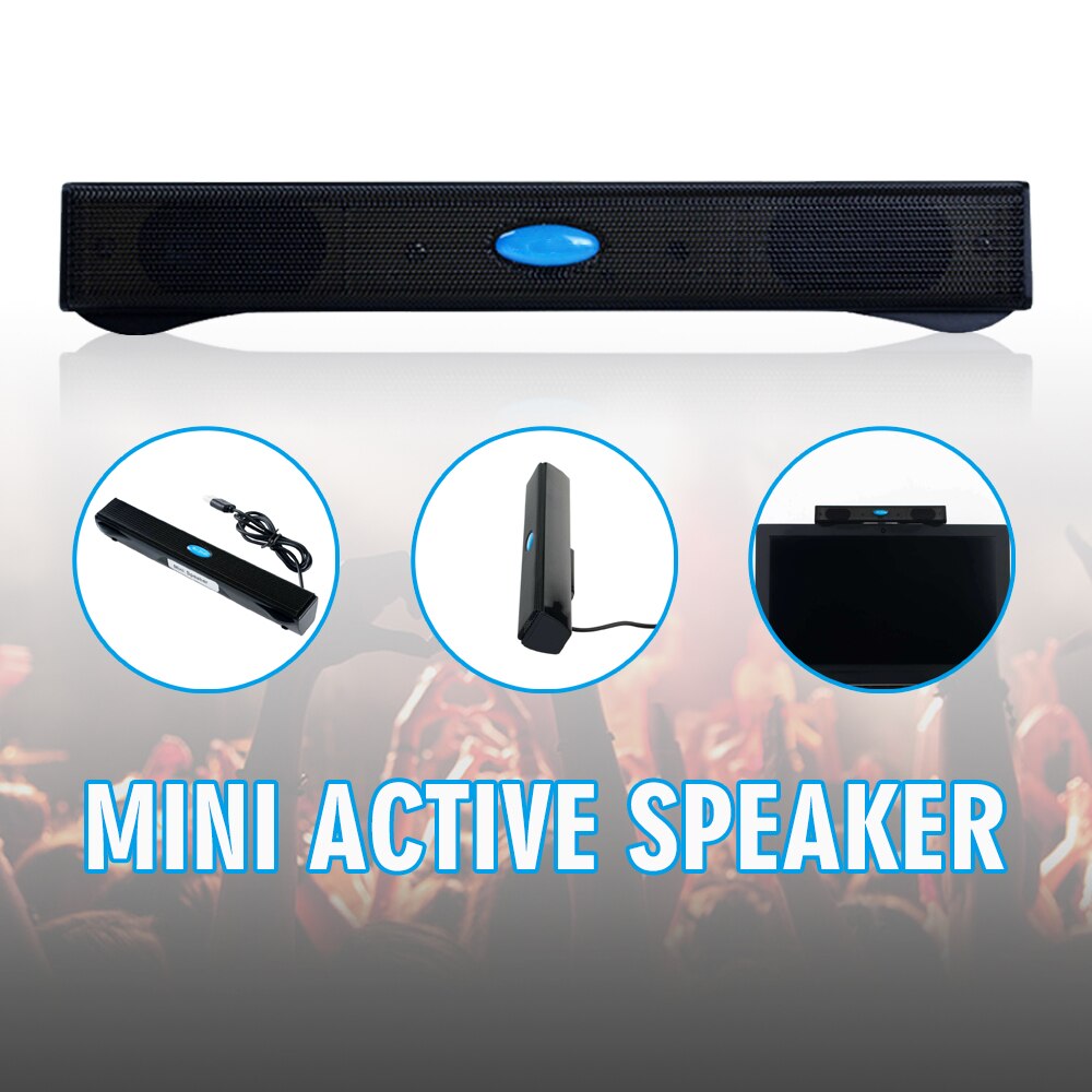 1pc USB Laptop Desktop Long Speaker Notebook Desktop Computer Multimedia Stereo Speakers For Tablets Mobile Phone