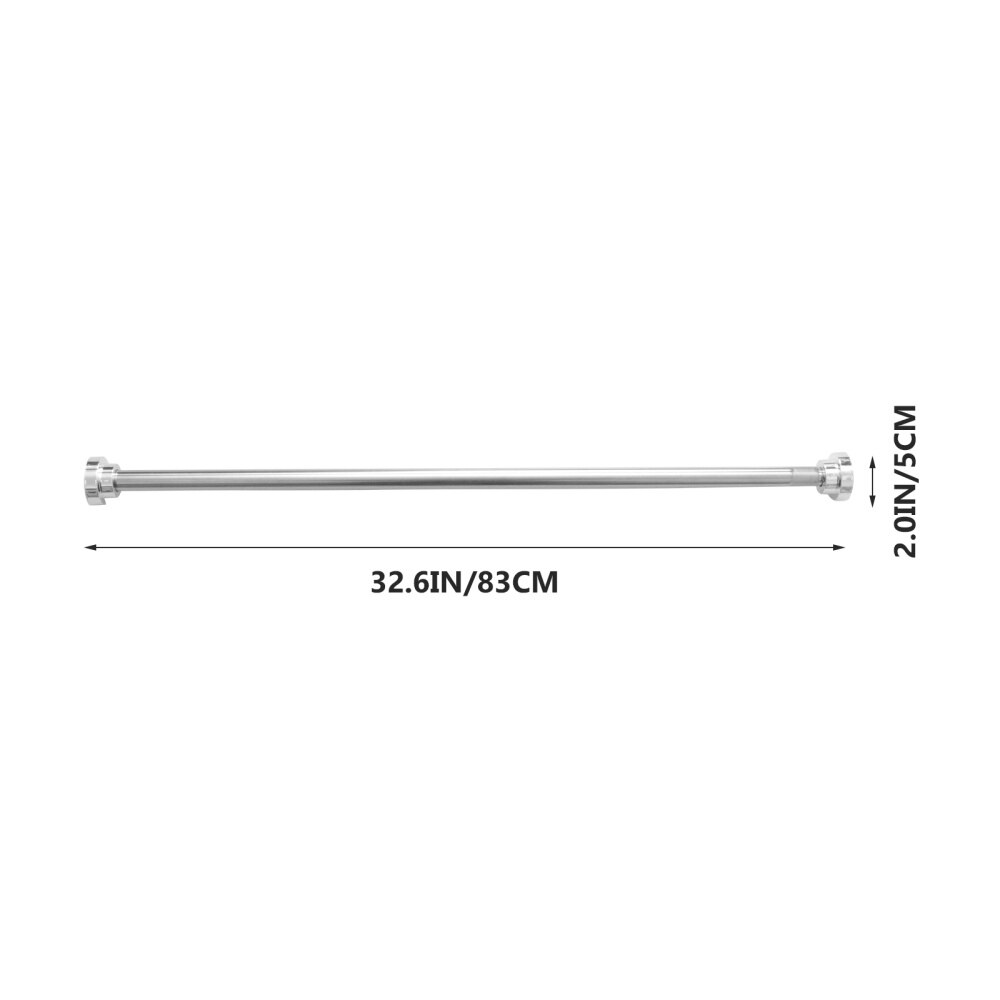 105CM to 190CM Adjustable Stainless Steel Spring Tension Rod Rail for Clothes / Towels / Curtains (Silver)