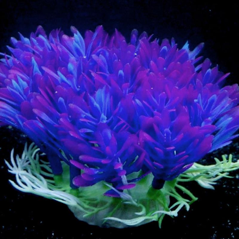 Soft Purple Aquarium Underwater Water Plant Fish Tank Water Plants For Home Decoration
