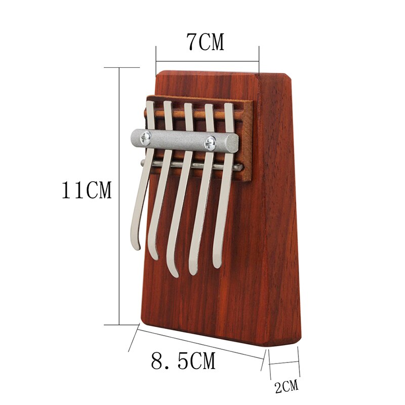 Children's Five-tone Mahogany Thumb Piano Acacia Muka Bahrain 5-tone Finger Piano Children's Musical Instruments