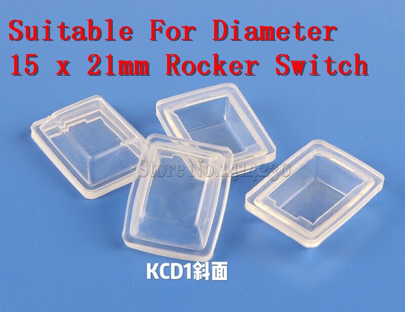 Transparent Rocker Cover 10Pcs KCD1 Transparent Waterproof Cap Waterproof C... – Grandado
