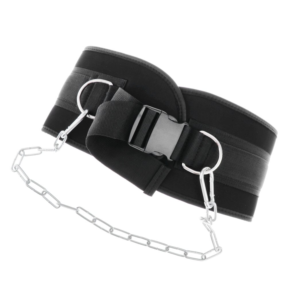 Fitness Weight Belt Dip Belt with Chain Weighted Pull Ups Dips and Squats Weightlifting Dipping Belt Gym Workout Belt