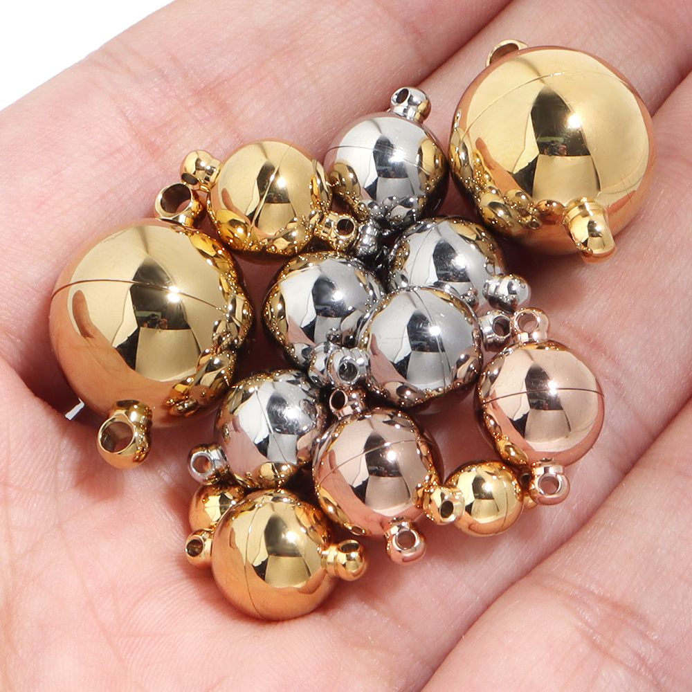 2 pz/lotto fermagli magnetici forti in acciaio inossidabile per la creazione di gioielli connettori con chiusura magnetica accessori per collane braccialetto fai da te