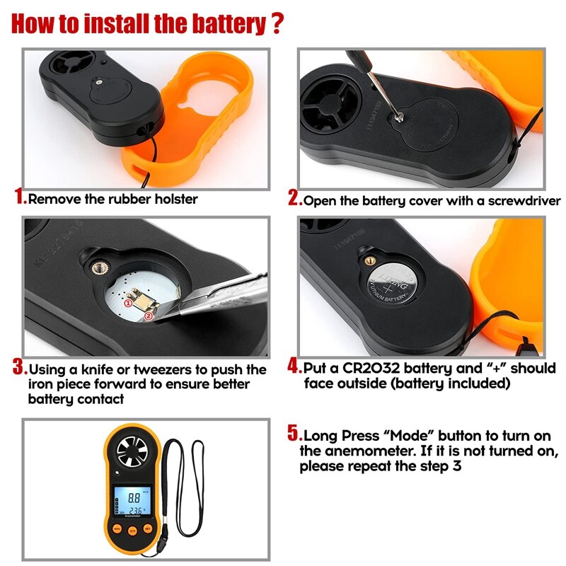 Fashiondigital Anemometer Handheld Anemometer Air Flow Meter Gebruikt Om Meet Wind Cooling Temperatuur Speed Anemometer