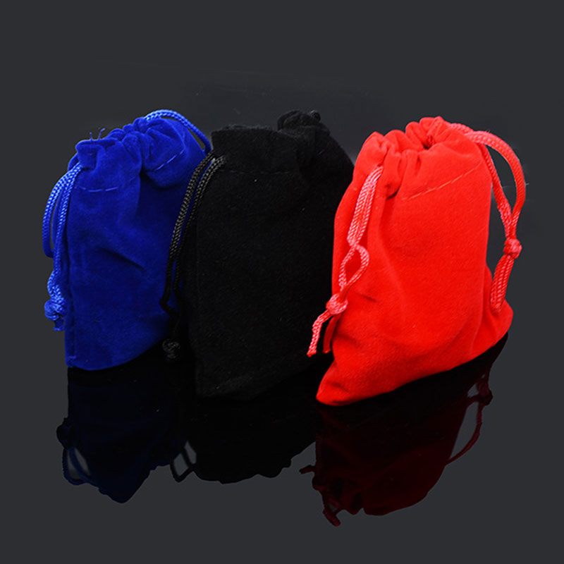 10 stks/partij 7x9 cm 9x12 cm Fluwelen Zakjes Sieraden Verpakking Display Trekkoord Verpakking Bags & zakjes