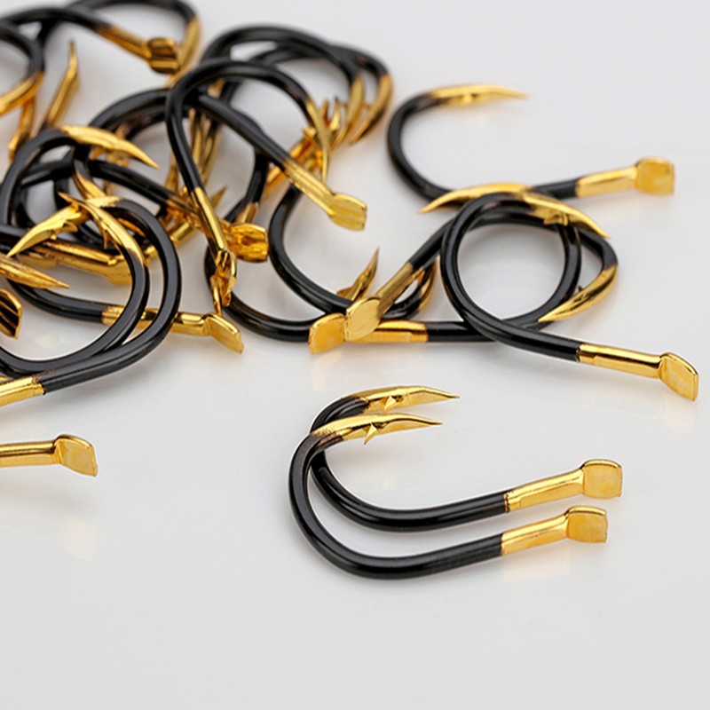 10pcs/lot Fishing Hook Single Fishhook Supplies Lures Carp Fishing Tackle Barbed Colored Tungsten Alloy Fishing Accessories