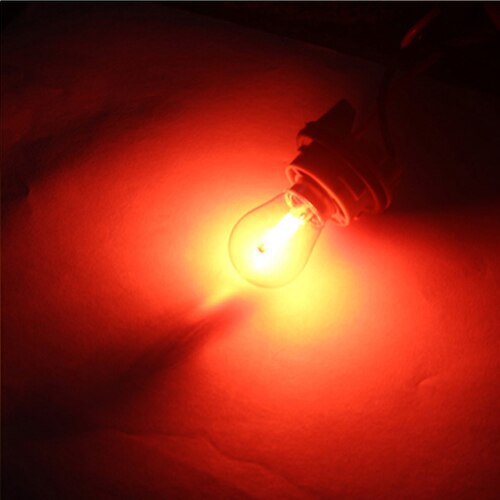 Gfoloza 1 Uds 1157 BAY15D P21/5W bombillas de filamento LED para luces LED de freno de estacionamiento de automóviles coche lámpara rojo Amarillo Blanco 6000K 12V: Rojo / 1157 2W