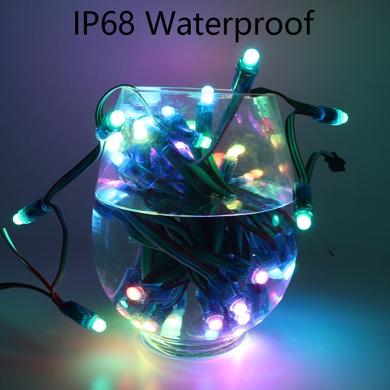 50 stücke 12mm WS2811 Volle Farbe LED Pixel Licht Modul DC 5V IP68 wasserdichte RGB farbe 2811 1903 IC Digital LED weihnachten Licht