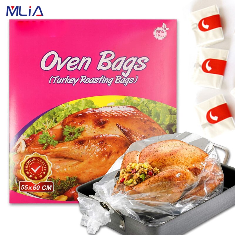 MLIA – sac de cuisson en Nylon, résistant à la chaleur, doublure de mijoteuse, sac de dinde pour la cuisson, sac de four de taille moyenne