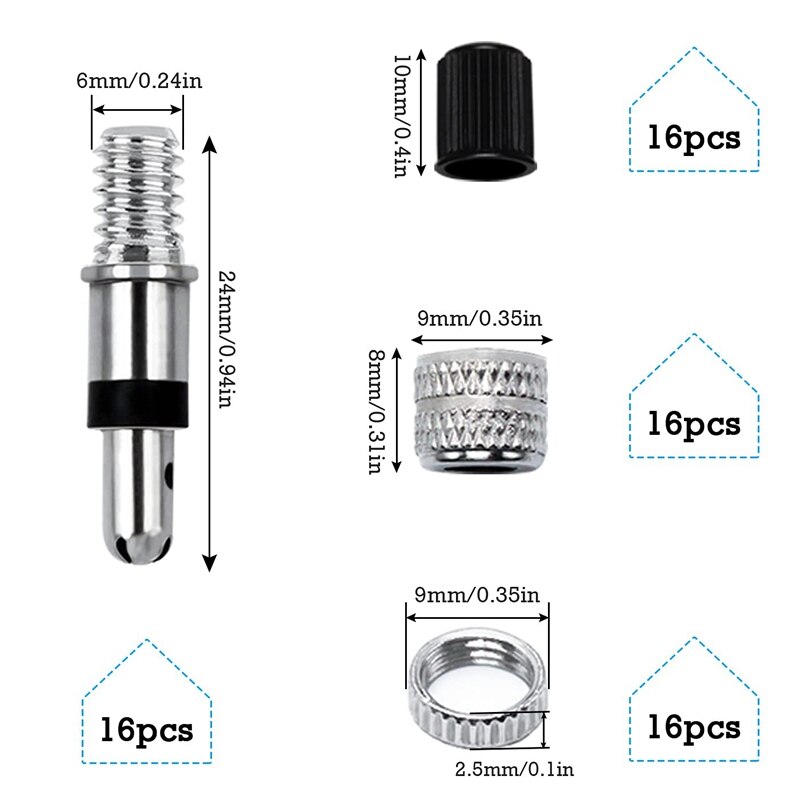 Fiets Valve Adapter Vervanging Set Stuks Ventie Grandado