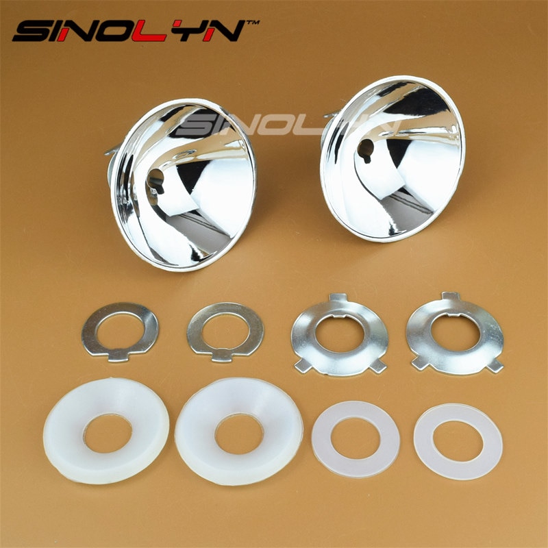 Sinolyn H7 Car Headlight Reflector High Beam A8 Reflect Bowl Heat Resisting 35W H1 HID Xenon Lamp Light Bulbs Accessories Tuning