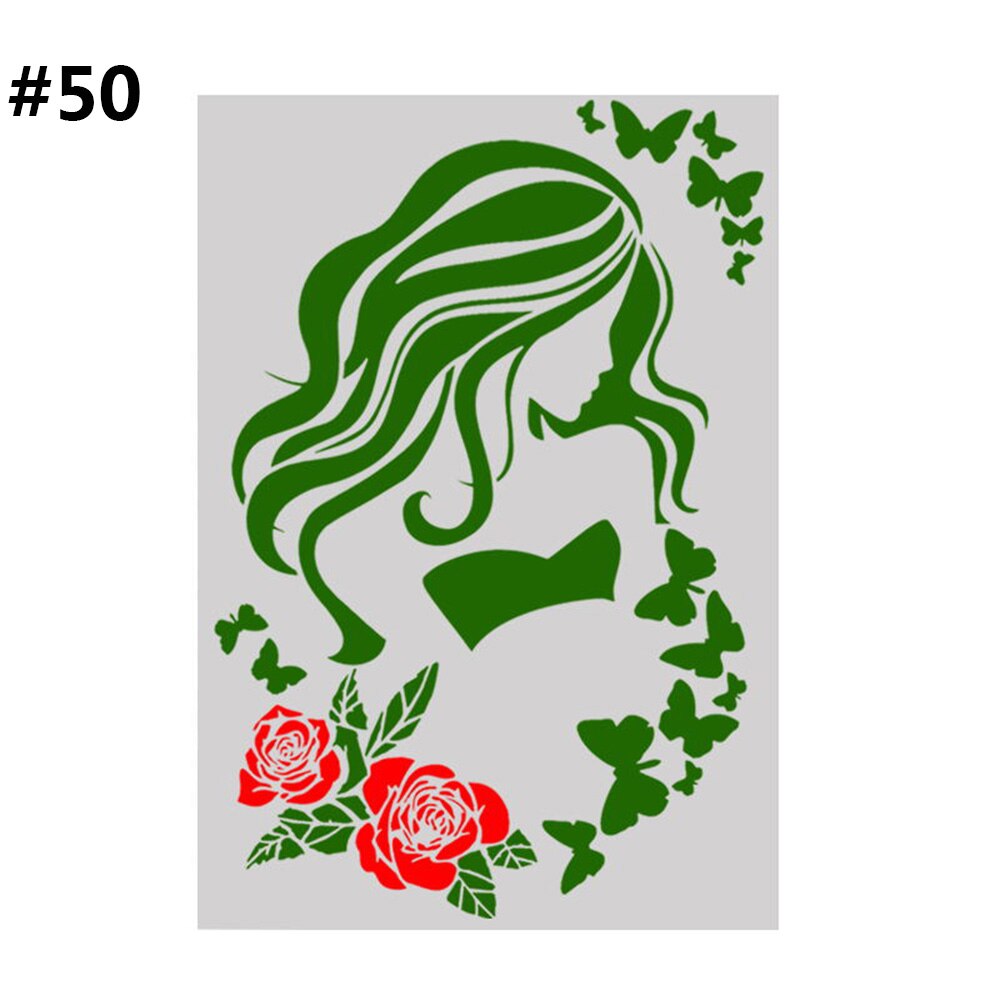 White Plastic Craft Layering Stencils Walls Painting Scrapbooking Stamp Album Decor Embossing Paper Card Template 21*29.5 cm: 50