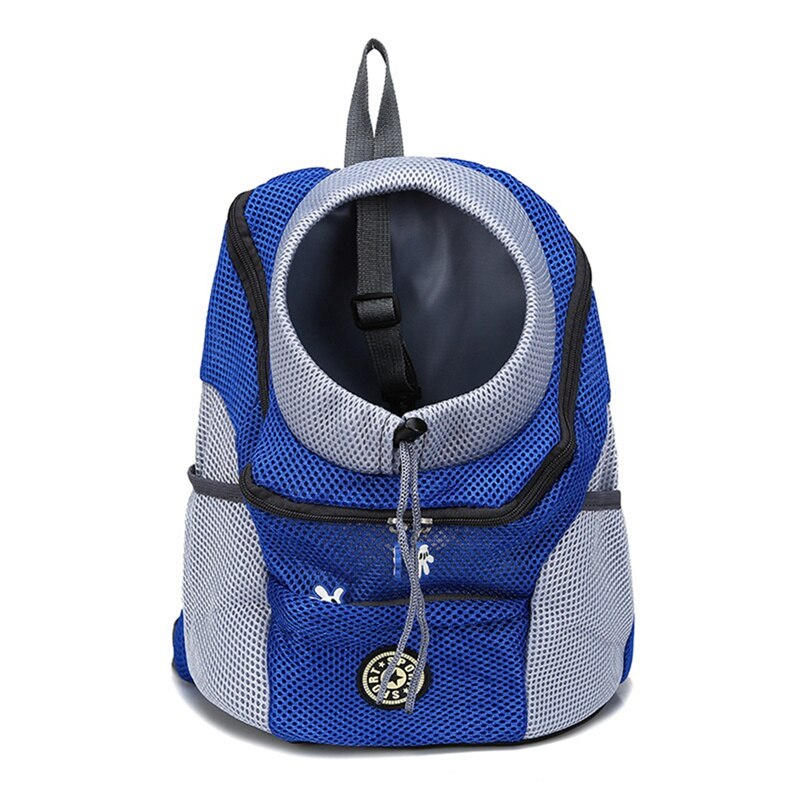 Breathable Pet Dog Carrier Bag Outdoor Front Carrier Bag Double Shoulder Travel Backpack Mesh Dog Backpack Head: L / L