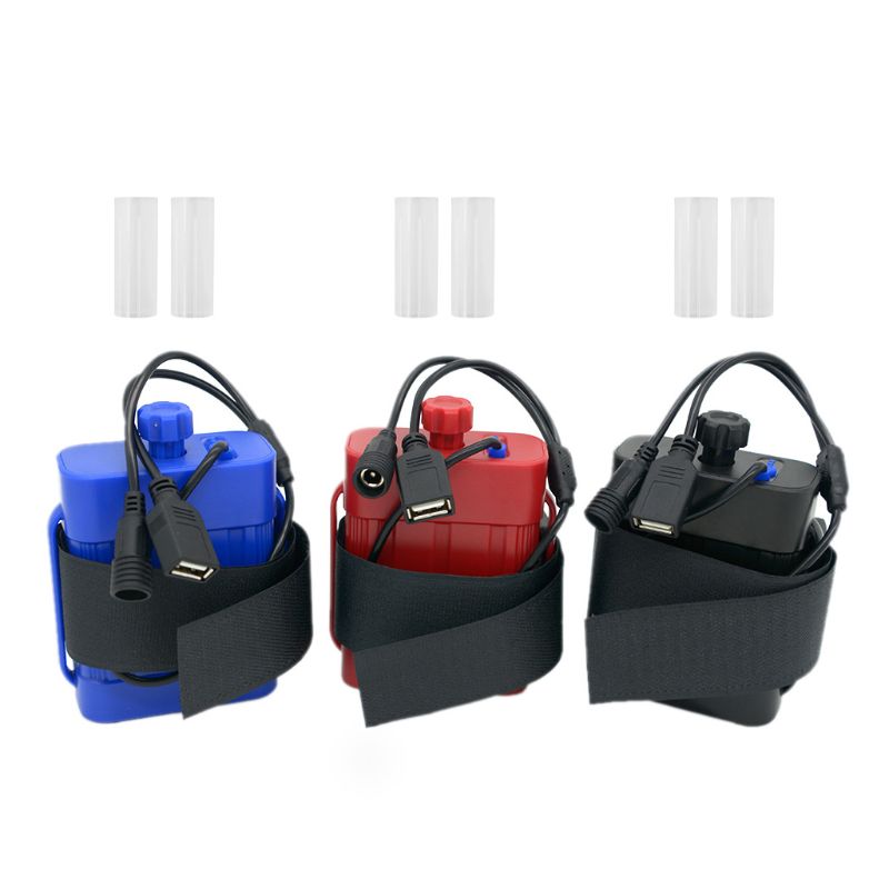 Portable Waterproof Battery Holder - 2x 26650 Battery Case for Bicycle Light External Power Storage