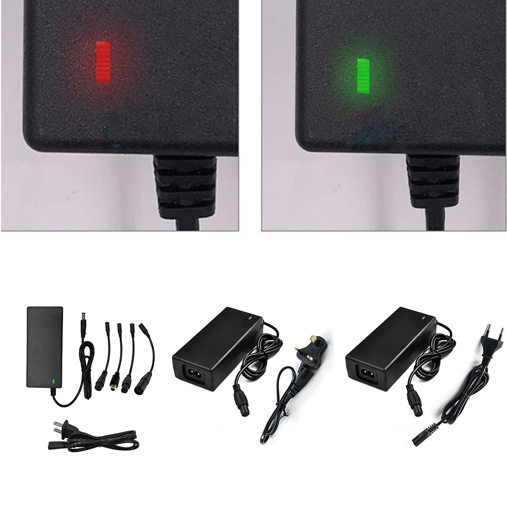 42 V 2A Ladegerät 5 Stecker Für 36 25,2 V 25,9 V 25,6 V 24 V Lithium-Batterie elektrische Roller Teile Zubehör
