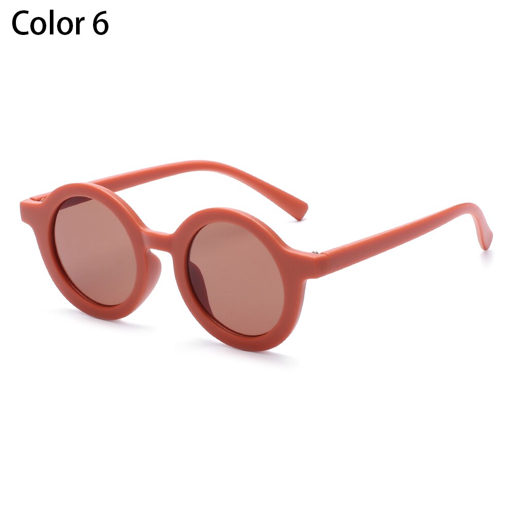 Gafas de sol Retro para niños, lentes de sol con marco redondo, protección UV 400, para playa al aire libre, 1 ud.: 6