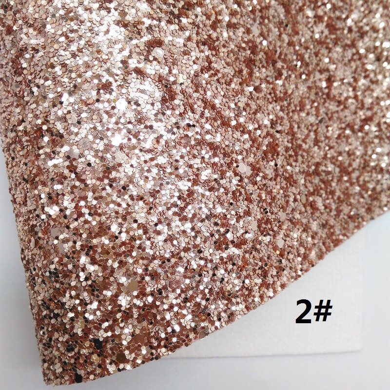 Rose Gold Chunky Glitter Leer, Daisy Gedrukt Glitter Stof, metallic Snake Faux Leather 21X29Cm Twinkling Ming KM466