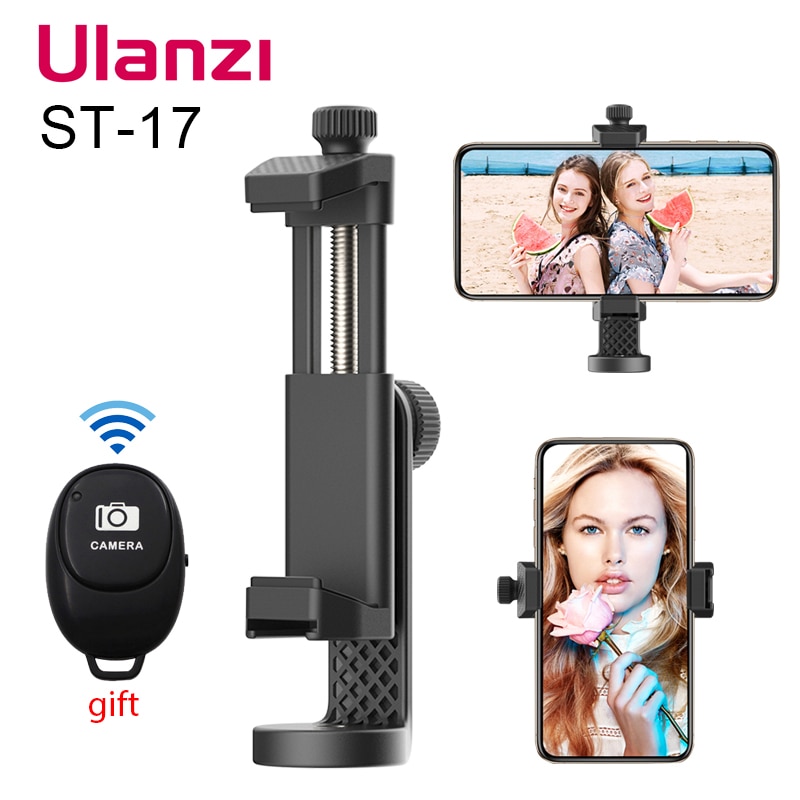 Ulanzi ST-17 Universele Smartphone Tripod Mount Verticale Schieten 360 Rotatie Telefoon Mount Houder Voor Iphone Android