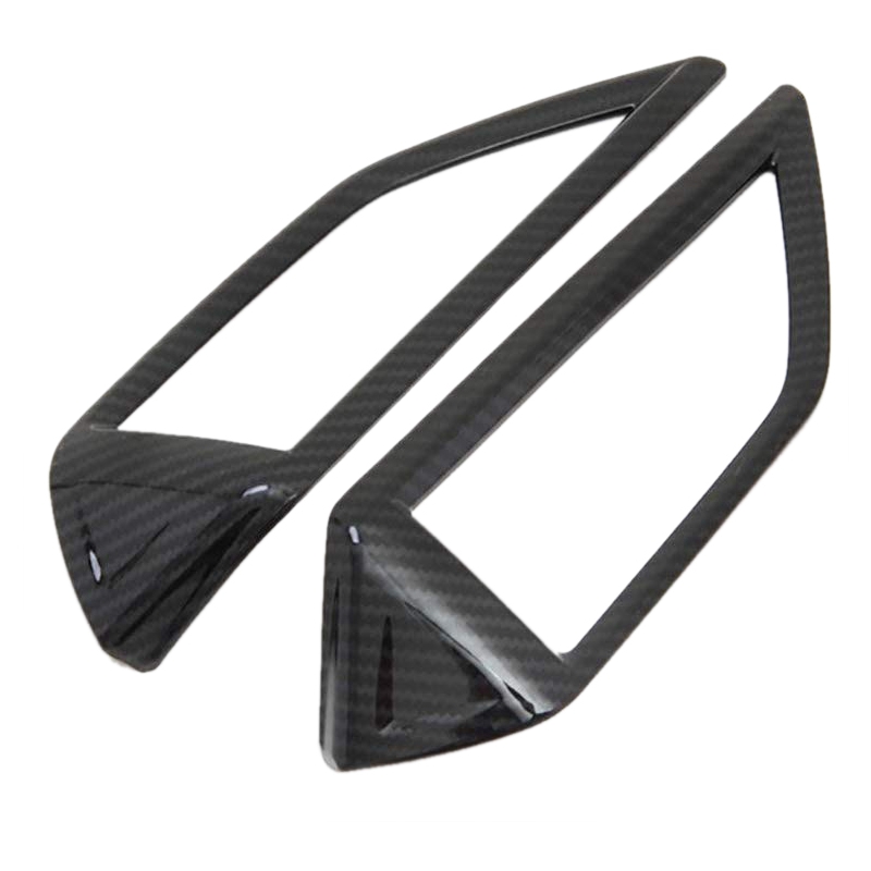 Zwarte abs koolstofvezel kleur auto midden airconditioning uitlaat ventilatie afdekking voor subaru crosstrek xv suv 2- st.