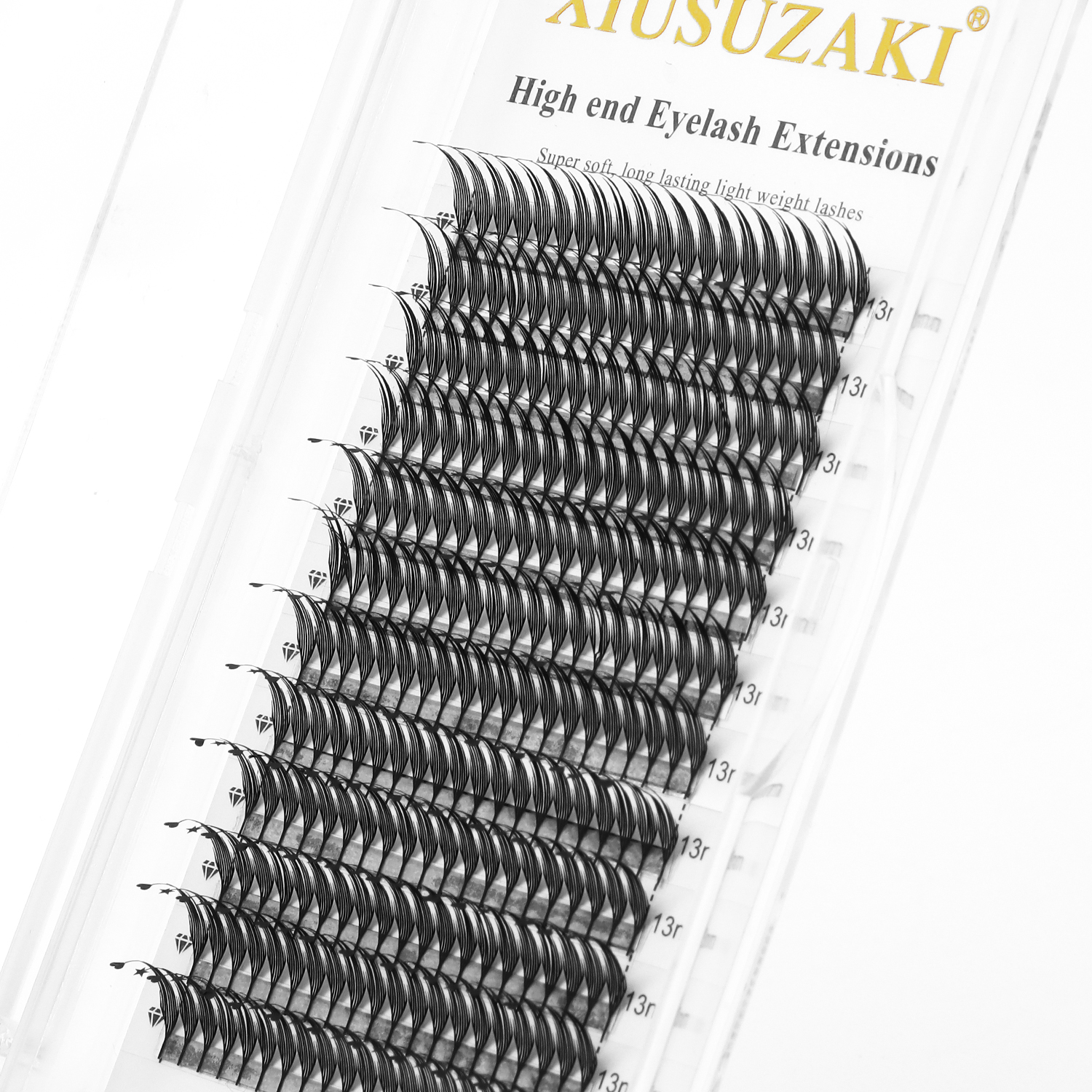 XIUSUZAKI forma de pluma pestañas prefabricadas de abanico corazón estrella cómic Spire pestañas volumen Individual extensiones de pestañas postizas maquillaje
