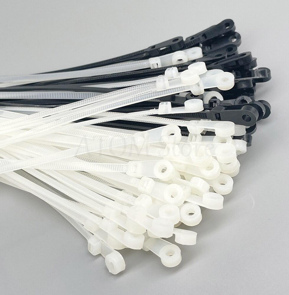 100Pcs Nylon Kabelbinder 3*150 Vaste Kabelbinder, Schroeven Vaste Hoofd Type Kabelbinder,