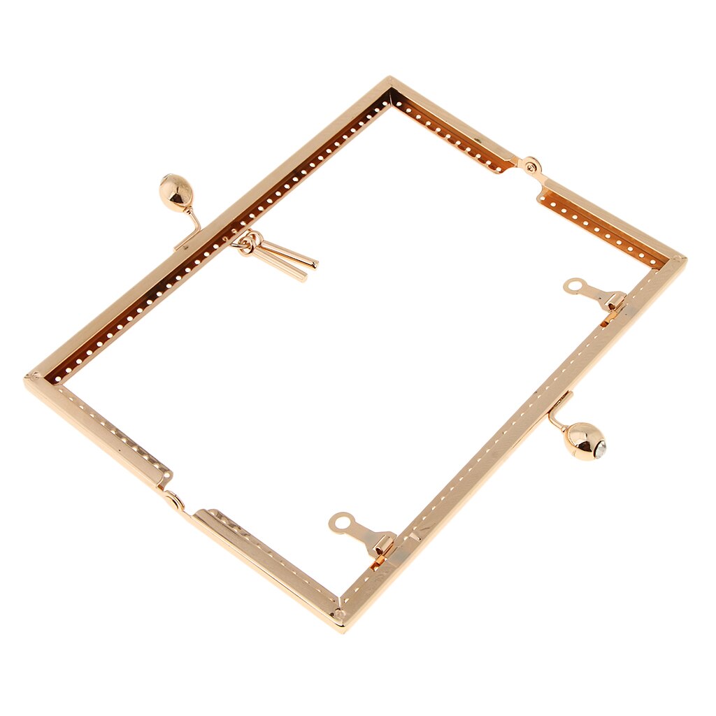 Gold Metal Rectangle Purse Frame Coin Change Bag D... – Grandado