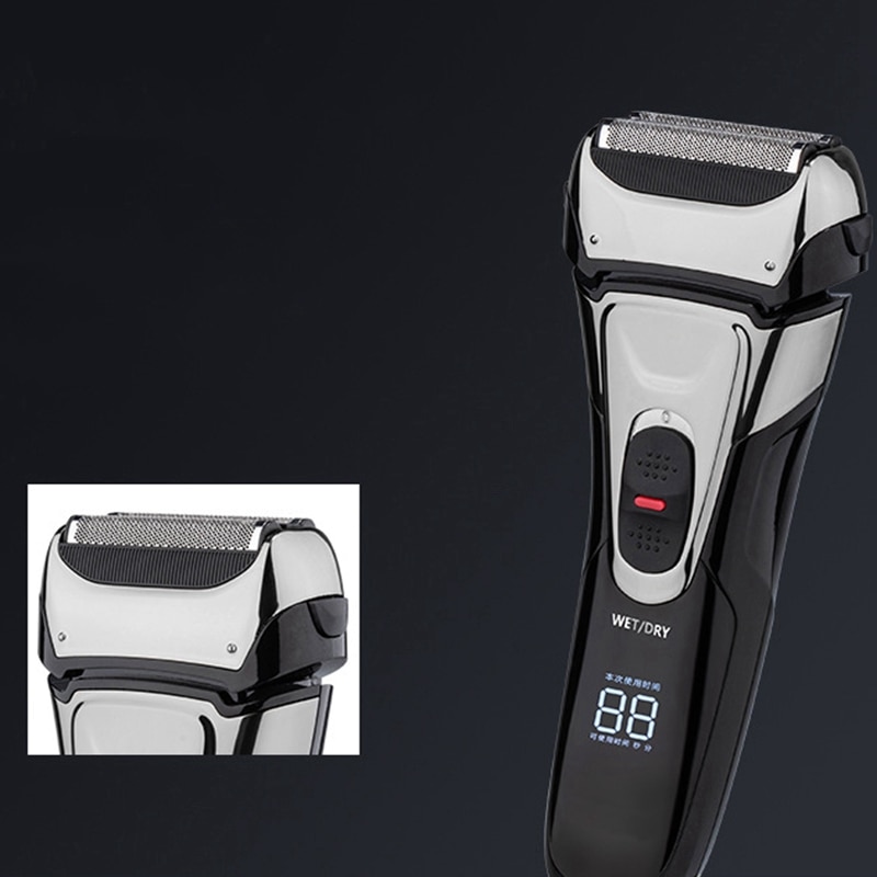 Fk-605 Reciprocating Electric Shaver Full Body Washing Three Blade Head -Up Sideburner Usb Fast Charge