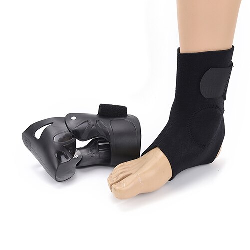 Elastische Spalk Band Sport Enkel Ondersteuning Brace Voet Guard Verstuikingen Letsel Wrap Zwart
