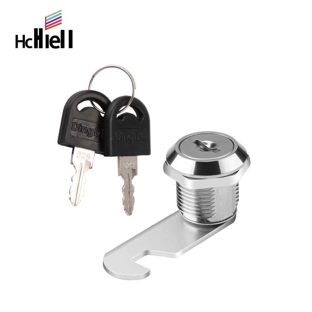 Skuffelåse med 2 nøgler lås møbler hardware dørkabinetlås til kontorbord brevboks kamlåse 16mm 20mm 25mm 30mm