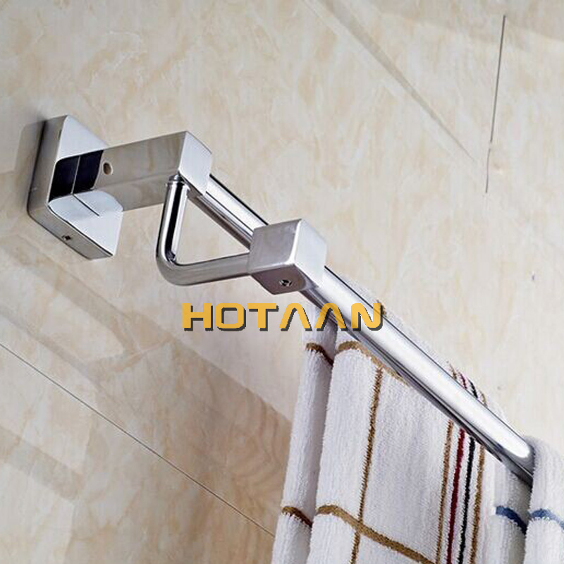 Hotaan Rvs Badkamer Accessoires Set,Robe Haak, Papier Houder, Handdoek Bar, Zeep Mand, badkamer Sets, Chroom 810700T