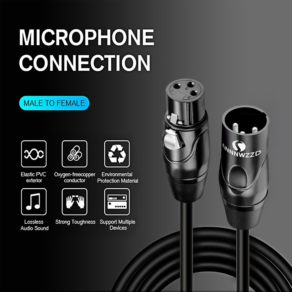 XLR Kabel Mikrofon Audio- Klang Kabel XLR Männlich zu Weiblich Kabel XLR Verlängerung Mikrofon Kabel für Audio- Rührgerät Verstärker XLR schnur