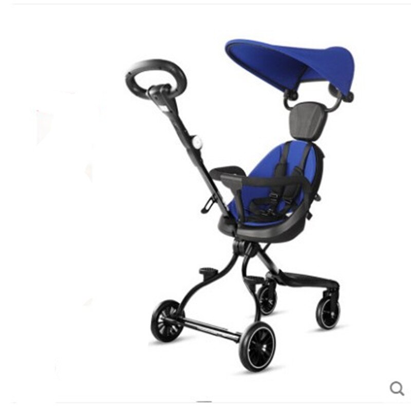Poussette pliable pour bébé à lumière assise, poussette de paysage haute