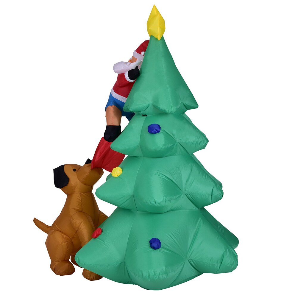 2.4m EU/US Christmas Inflatable Soldier Dog Airblown Inflatable Xmas Yard Outdoor Decor for Family Gatherings Office Entrance: Dog EU