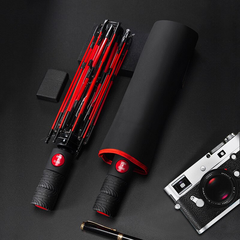 Ombrello automatico di alta qualità 10 nervature ombrello da donna ombrello a tre pieghe antivento impermeabile anti UV ombrelli portatili