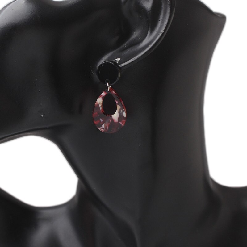 Gradiënt Acryl Vrouwen Oorbellen Hollow Water Dangle Oorbellen Voor Vrouwelijke Persoonlijkheid Oorbellen Bohemian Oor Sieraden