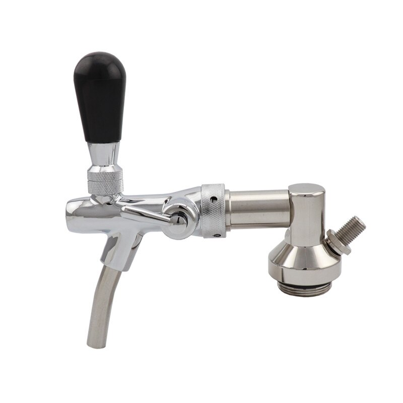 Adjustable Beer Tap Stainless Steel Mini Keg Tap Dispenser Spear with Mini Co2 Gas Regulator for 2L 4L 5L Beer Growler