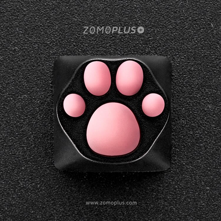 Key cap mechanical keyboard keycap personality ,Cute cat paw Modeling keycap ABS silicone keycaps MX axis,Z18: Pink black