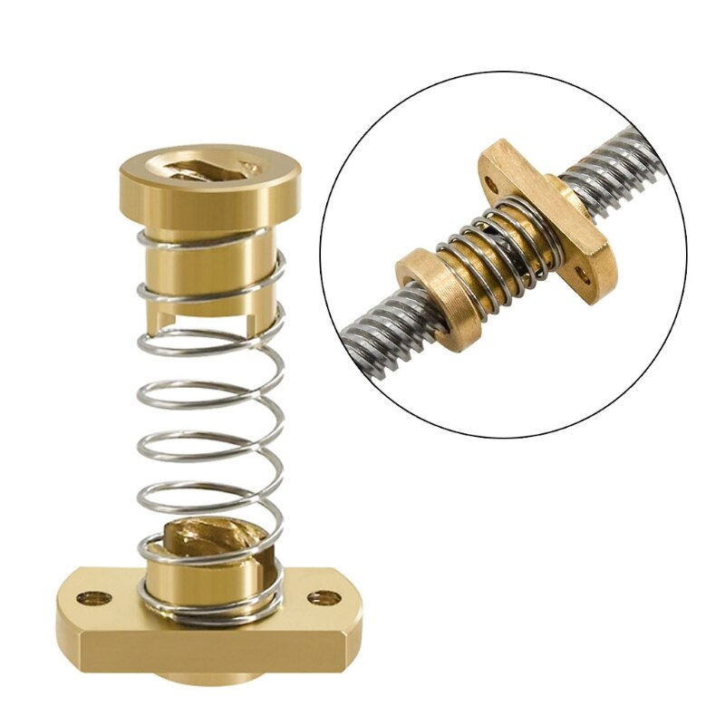 6 T8 POM-Muttern Für 3D-Drucker - Kompatibel Mit Creality CR10, Ender-3, 10,5 Mm Dick, Schwarz