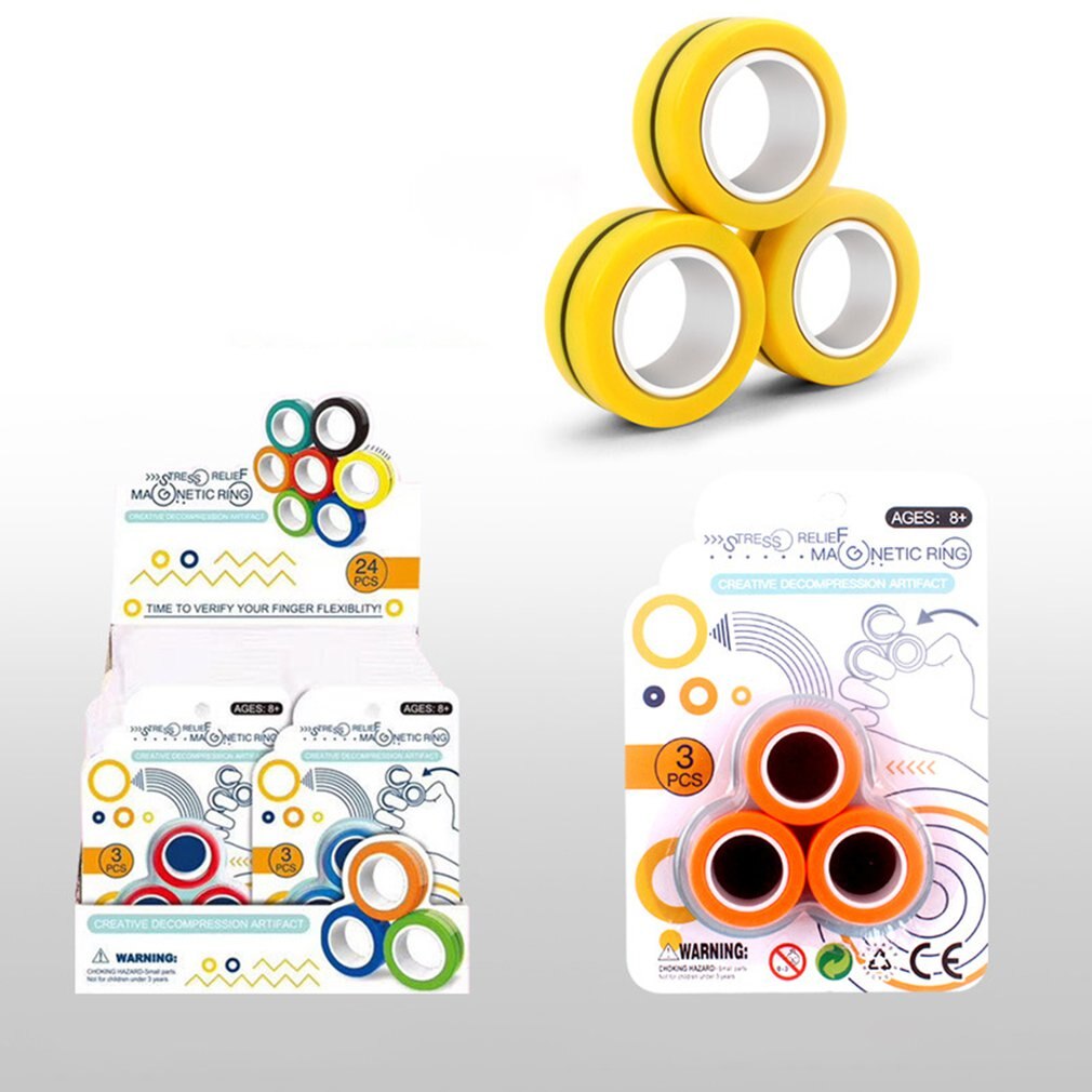 Stress Relief Magnetische Ringen Anti-Angst Magnetische Armband Ring Unzip Speelgoed Magic Ring Props Gereedschap Kids Volwassenen Beste Cadeau