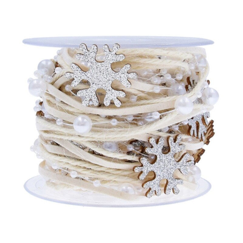 Christmas Tree Decoration Christmas DIY Star Chain Ribbon Happy Year For Child Merry Christmas Party Decor: 2M / 3