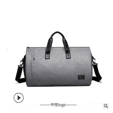 Brand Multifunction Large Capacity Men Travel Bag Waterproof Duffle Bag for Trip Suit Storage Hand Luggage Bags with Shoe Pouch: Gray