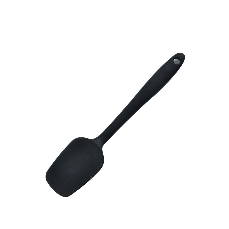 Nicht-Stock Silikon Creme Spachtel Schaber Löffel Öl Pinsel Wärme-Beständig Spatel flexibel Küche Utensilien Backen Kochen Werkzeuge: S Spatel Schwarz