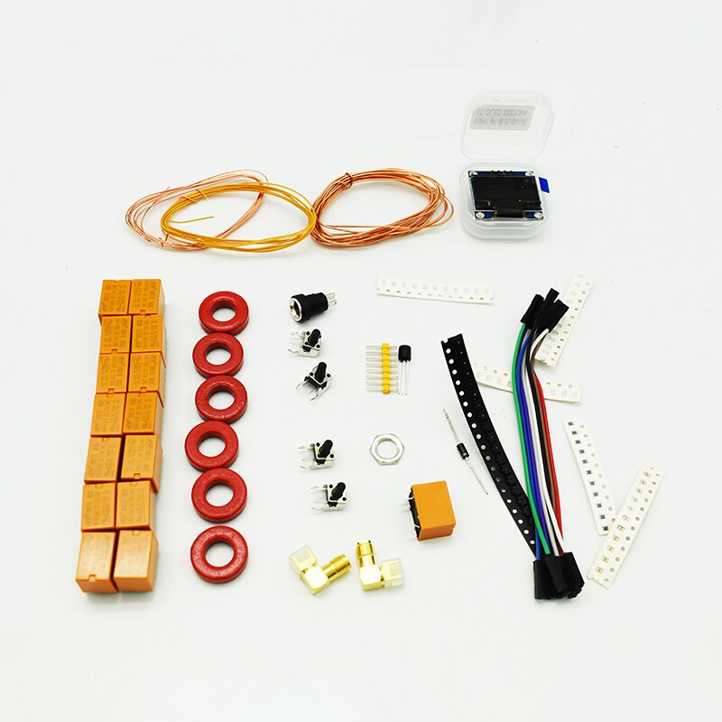 ATU-100 DIY Kits 1.8-50MHz ATU-100mini Automatic Antenna Tuner Door N7DDC 7X7 + Oled Firmware Programmed SMD/Chip